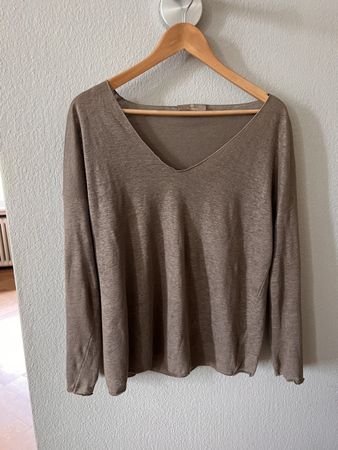 Pullover Cruciani, Gr. 34/36 (ital 40), braun, Leinen