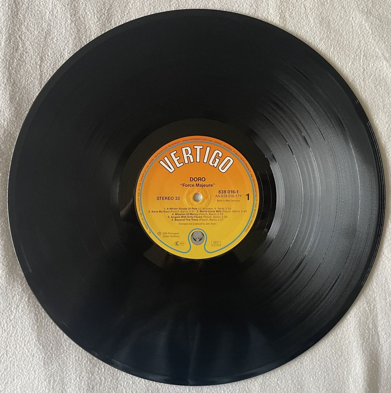 Schallplatten: Doro - Force Majeure - LP - 1989 - First Press - OIS – Gebraucht aus Uster von Zardodel 2