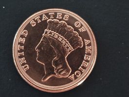 USA 1 Oz .999 Copper, Indian Princess