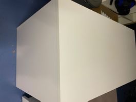 Schreibtisch mit Sitzbank mit Schubladen und Polster
