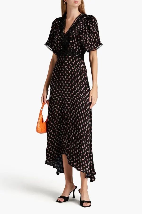 Maje Vestiti: Kleid Maje schwarz Grösse 40 mit Muster und Spitze – Usato da Zürich venduto da shoppingmandy