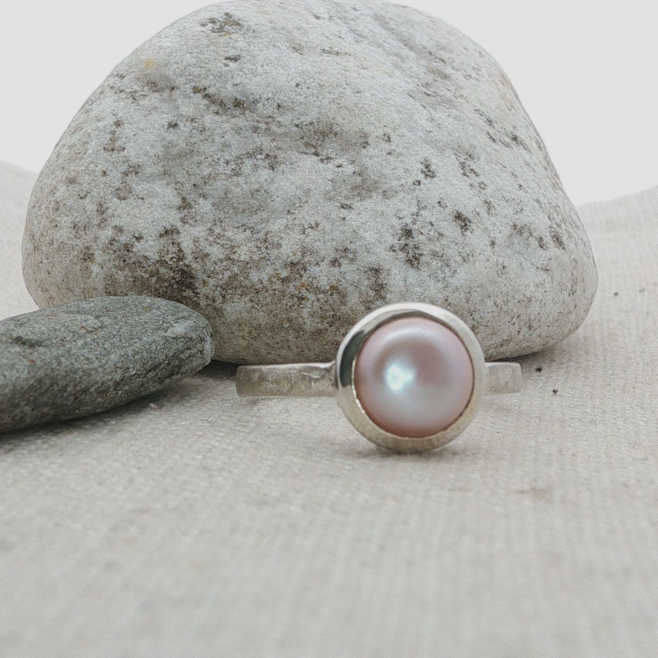 Olga Ribler Ringe: Feiner Silber Ring 925 mit Perle Grösse 61 – Neu (gemäss Beschreibung) aus Luzern von Schmuckoutlet 1