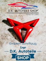 Seat Cupra 3D aus Metall Emblem Schriftzug in Rot Neu