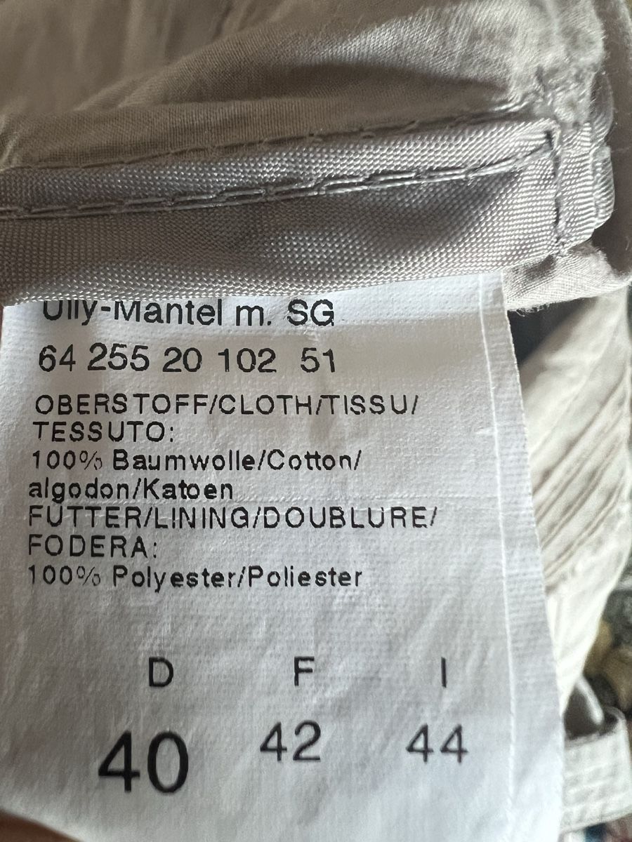 Airfield Cappotti: Airfield leichter Mantel beige gr 40 – Usato da Langenthal venduto da Alperose_5 8