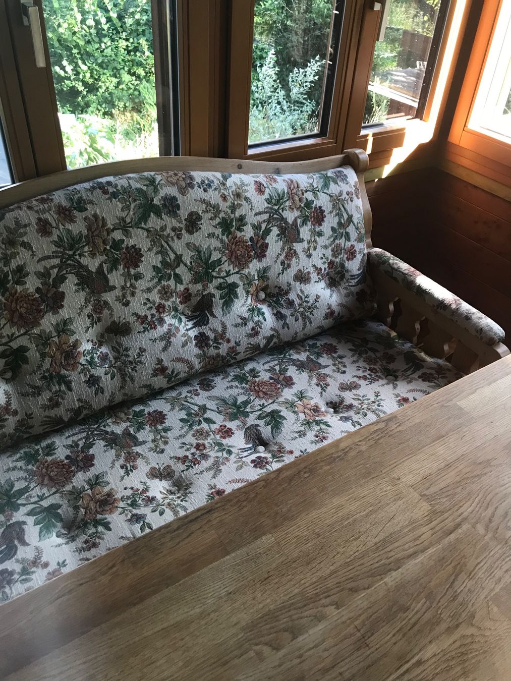 Divani: Voglauer Anno Leinen Bauernsofa Bauernliege – Usato da Rumisberg venduto da Jessica.97. 1