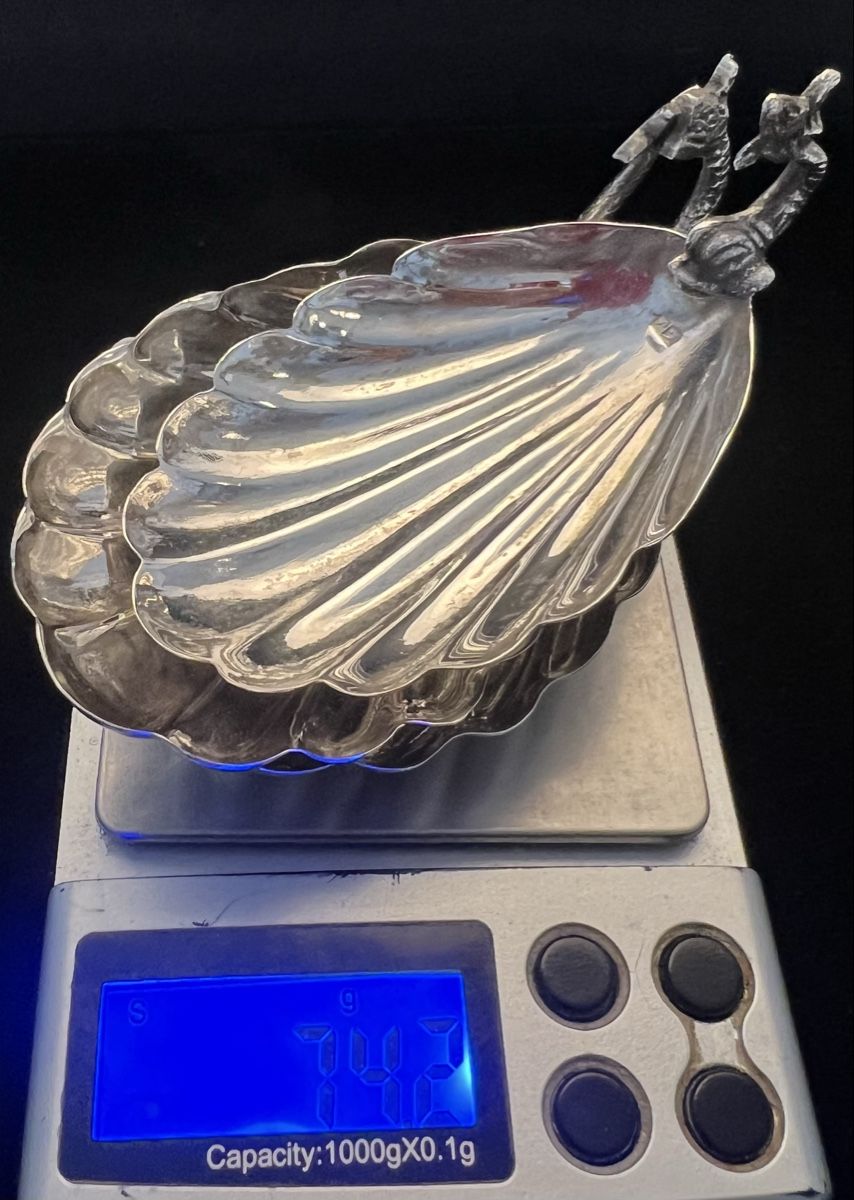 Tutte le decorazioni: 3 coupelles forme coquille Saint-Jacques anse poisson argent – Usato da Genève venduto da DELIRBEADS 9