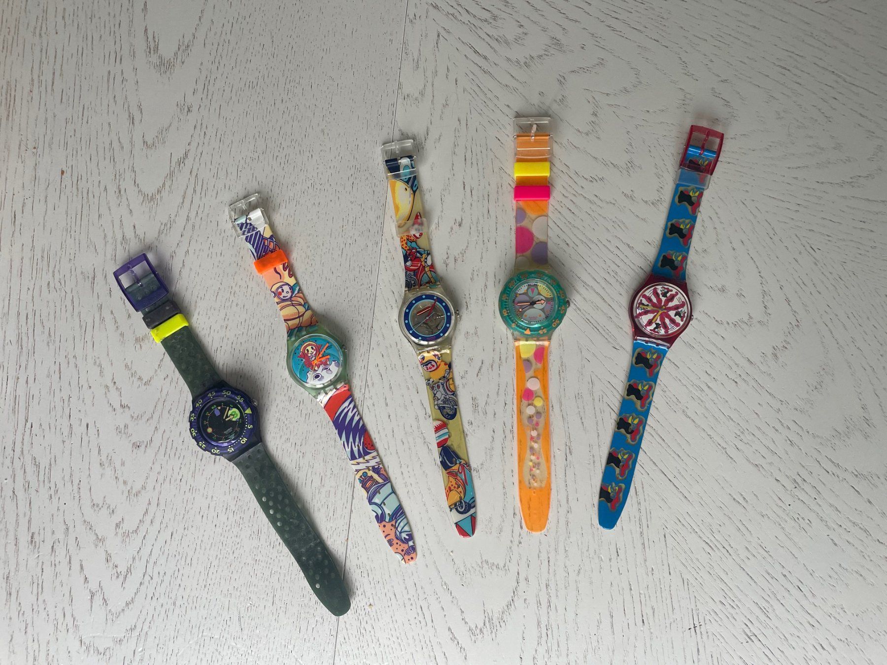 Swatch Orologi: 5 Swatch Uhren 80er, NEU – Nuovo (secondo la descrizione) da Meggen venduto da heli_maesi