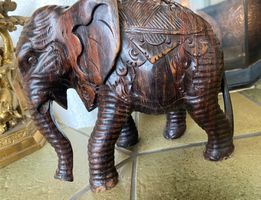 Holz Elefant Tierfigur Elephant Ebenholz Eben Holz
