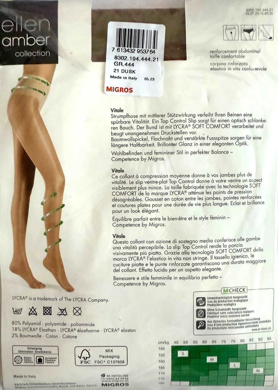 Ellen Amber Calze & Collant: Strumpfhose ellen amber Vitale – Nuovo e nell'imballaggio originale da Menziken venduto da ABA60 1
