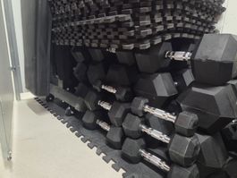 Gorilla Sports Hexagon-Gummi-Hantelset 22.5 bis 30 kg