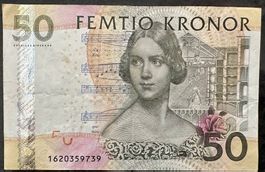 Schwedische 50 Kronen Banknote - Selma Lagerlöf