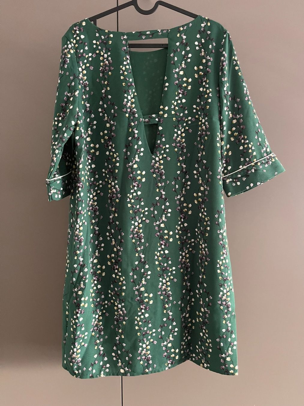 Only Vestiti: ONLY Kleid, Gr. 36, Grün mit Blumenmuster – Usato da Rheineck venduto da FGeissler 3