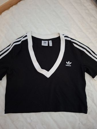 T-shirt Adidas Noir et Blanc, Taille M -