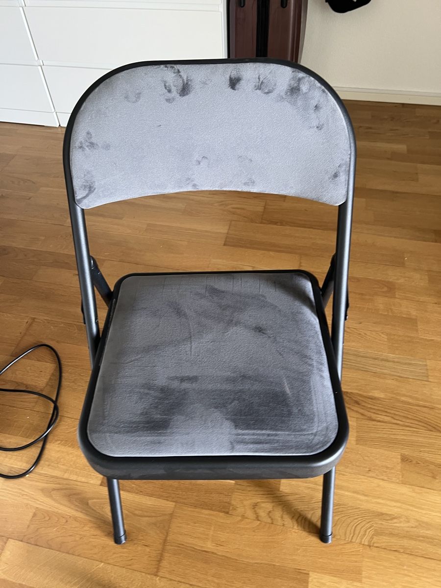 Sedie: Klappstühle 2er Set schwarz Stoff grau Metall – Nuovo (secondo la descrizione) da Oensingen venduto da Chris_Odi 2