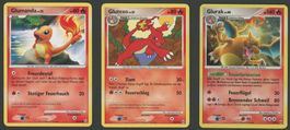 Charmander Charmeleon Charizard Holo Evo Set Arceus DE 1.-