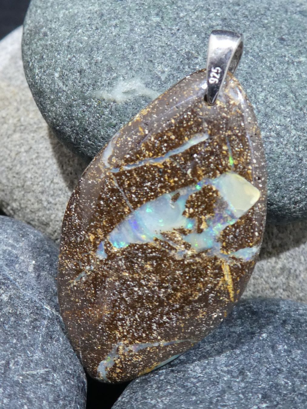 Ciondoli: Anhänger Boulder Opal. – Nuovo (secondo la descrizione) da Niederbüren venduto da Raphael014 2