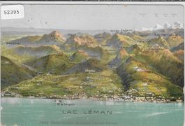 Lac Leman - Montreux - Panorama - Litho
