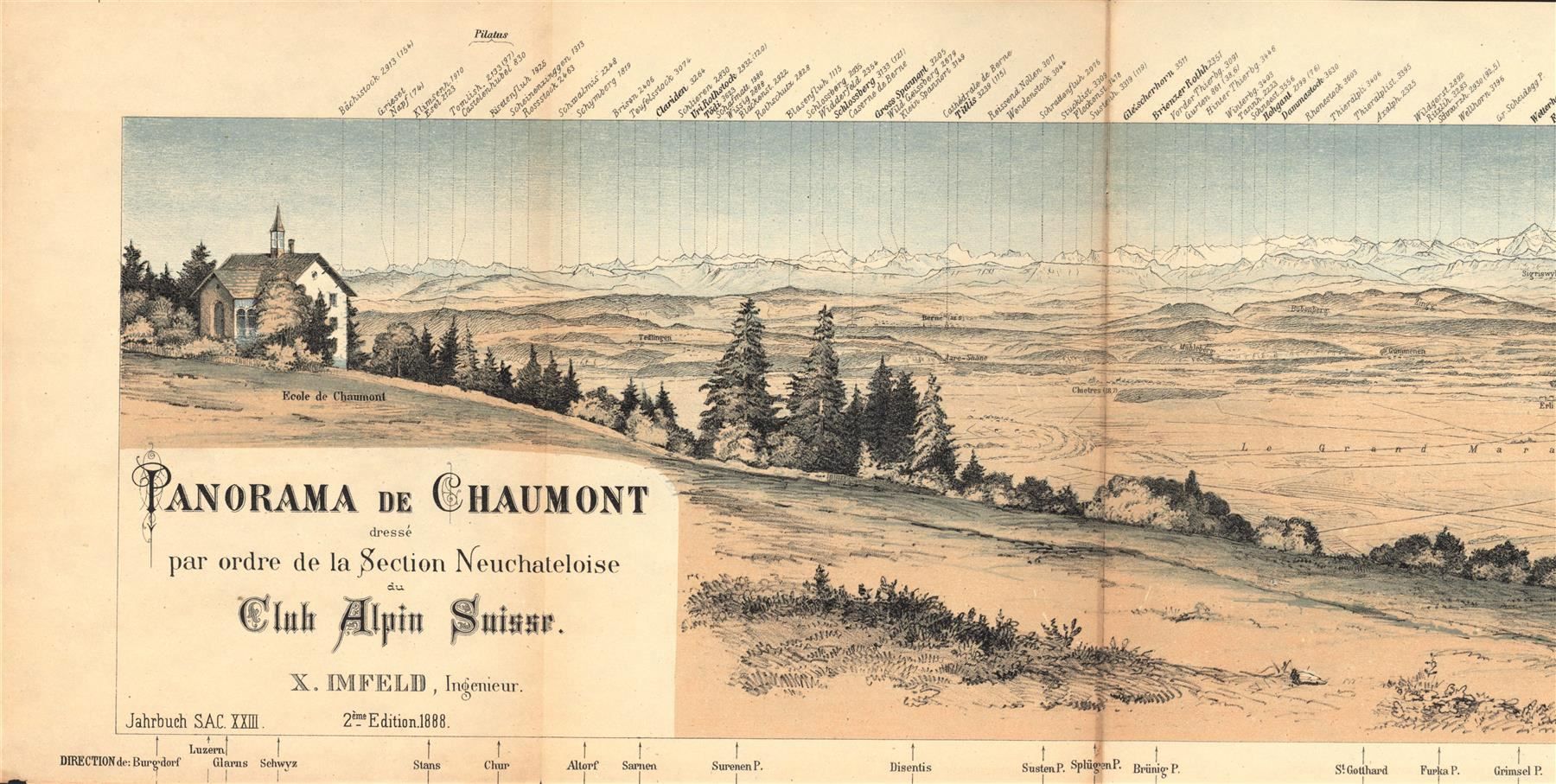 Incisioni: Chaumont Panorama 1888 – Usato da Rafz venduto da Helvet32