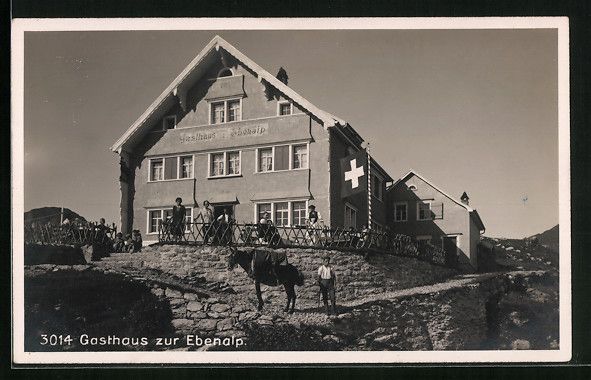 Cartes postales: AK Ebenalp, Gasthaus mit Besuchern – D'occasion à Berlin par bartko-reher