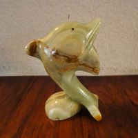 Delfin Figur aus Onyx Marmor, vintage und dekorativ
