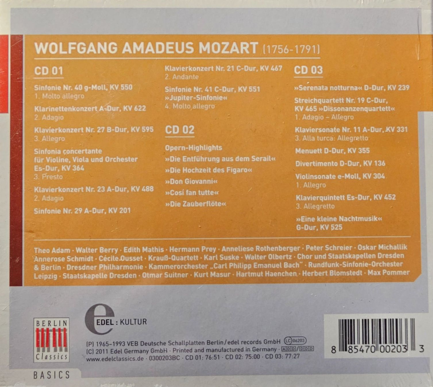 CD: Mozart - Highlights (3 CD Set) – Nuovo e nell'imballaggio originale da Wahlen b. Laufen venduto da Cg10 1