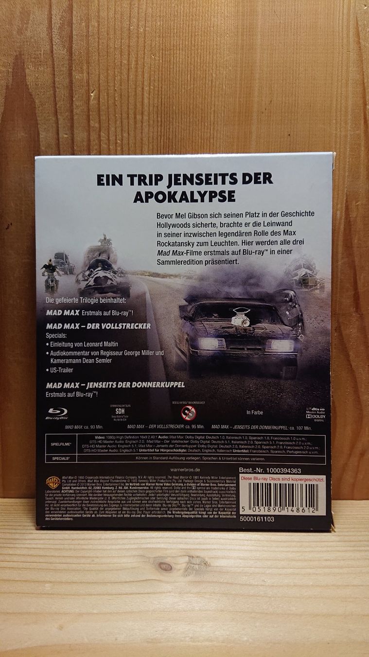 Tutti i DVDs: MAD MAX Trilogie auf Blu-Ray mit Mel Gibson – Usato da Wilderswil venduto da Exebub 1