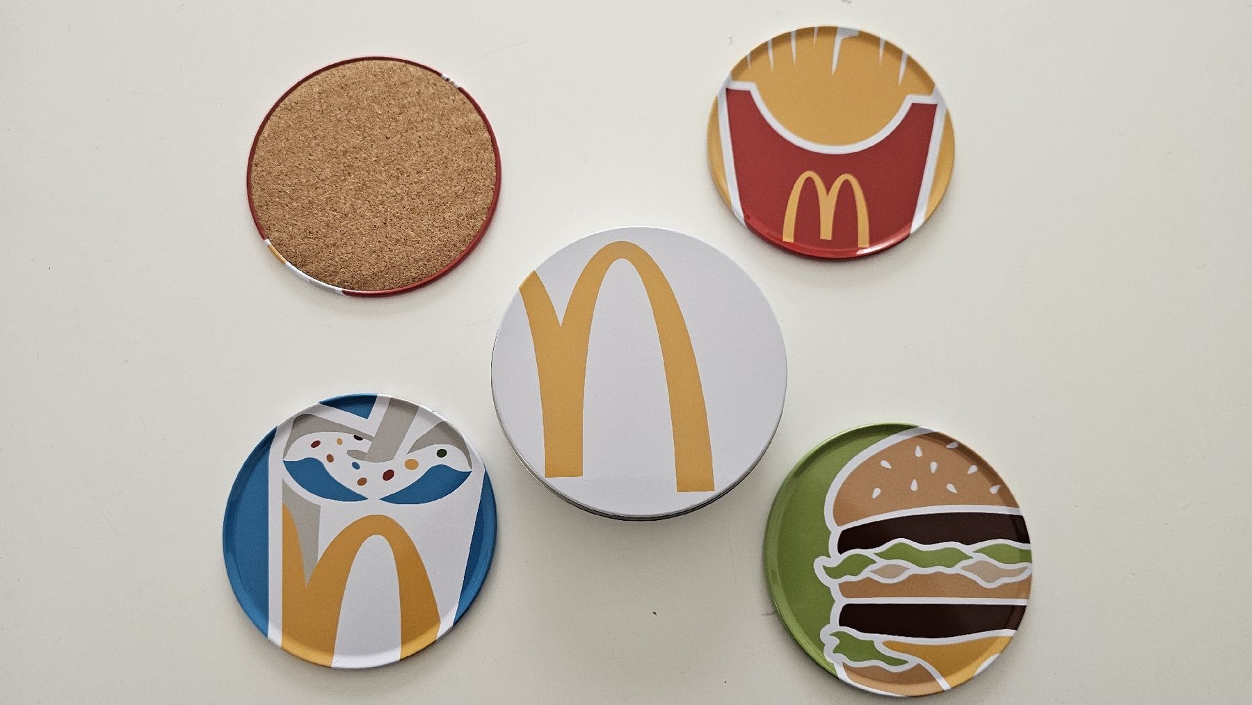Untersetzer: Mc Donalds Glasuntersetzer 4Stk mit Dose – Neu und originalverpackt aus Baar von lar_mpr5 1