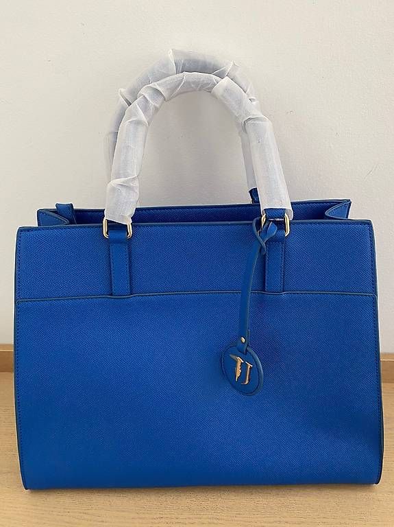 Trussardi Borse da donna: Borsa Trussardi T-Easy Light Tote blu – Nuovo e nell'imballaggio originale da Lugano venduto da kiki36s 1