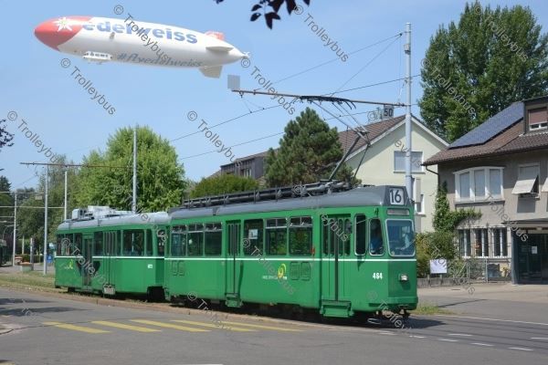 Cartoline postali: Postkarte BVB Schindlertram mit Zeppelin              BTM056 – Nuovo (secondo la descrizione) da Bottmingen venduto da Trolleybus