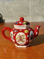 Vintage Chinese Red Ceramic Teapot, Collectible Piece