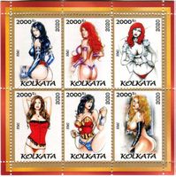 Block "Pin-up". Indien.
