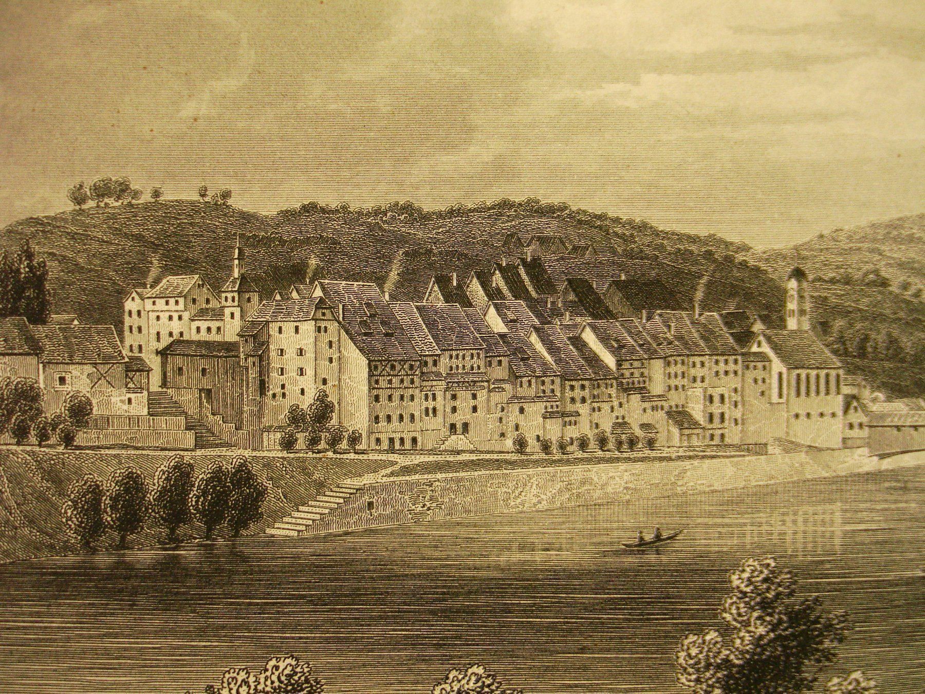 Stiche: EGLISAU, STAHLSTICH 1856 – Gebraucht aus Grüningen von Kartensammler 2