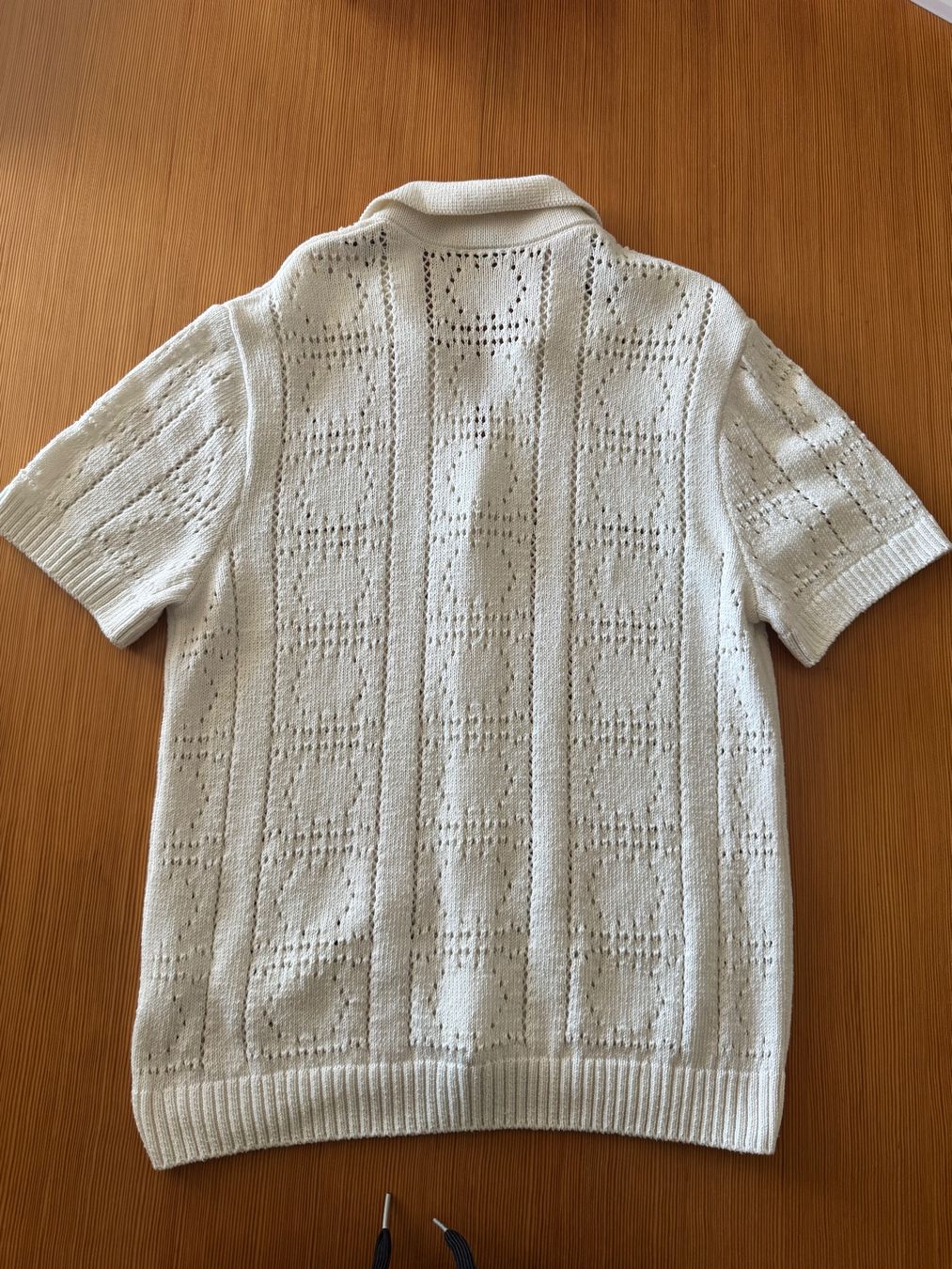 H&M Camicie: H&M Kurzarm Strickhemd weiss Herren – Usato da Löhningen venduto da santafe06 1