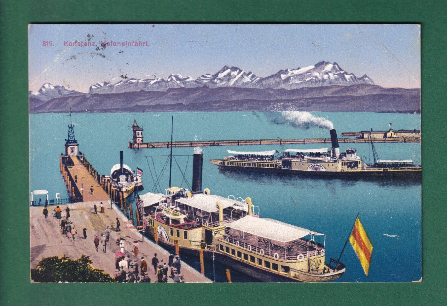 Ansichtskarten: KONSTANZ - Hafeneinfahrt - 1915 – Gebraucht aus Pully von nicecards-shop