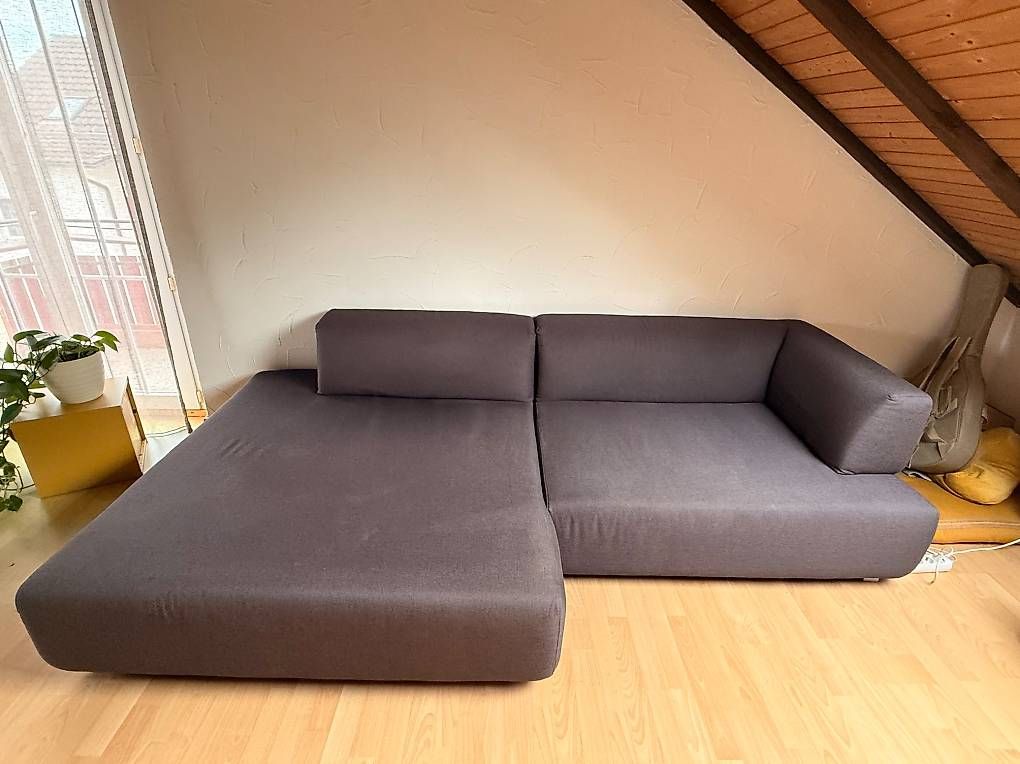 Divani: dunkelgraues, gemütliches Sofa L-Form – Usato da Zürich venduto da sarahkirsch 1