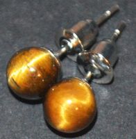 Ohrringe L-8504 – Tigerauge Kugel 6mm 1 Paar