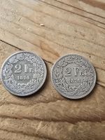 2 Franken 1874 Schweiz Münzen Sammlerstücke
