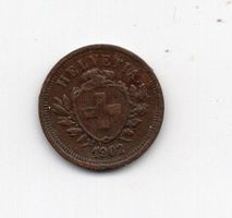 (1084) Schweiz, 1 Rappen, 1902, ss-vz