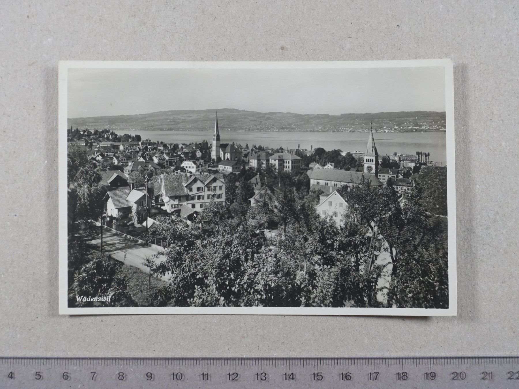 Ansichtskarten: Wädenswil, 1937 – Gebraucht aus Lenzburg von fh1