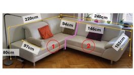 Canapé d'angle et fauteuil