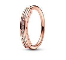 Pandora Ring Gr. 52 Silber Rosegold Signature Kollektion Neu