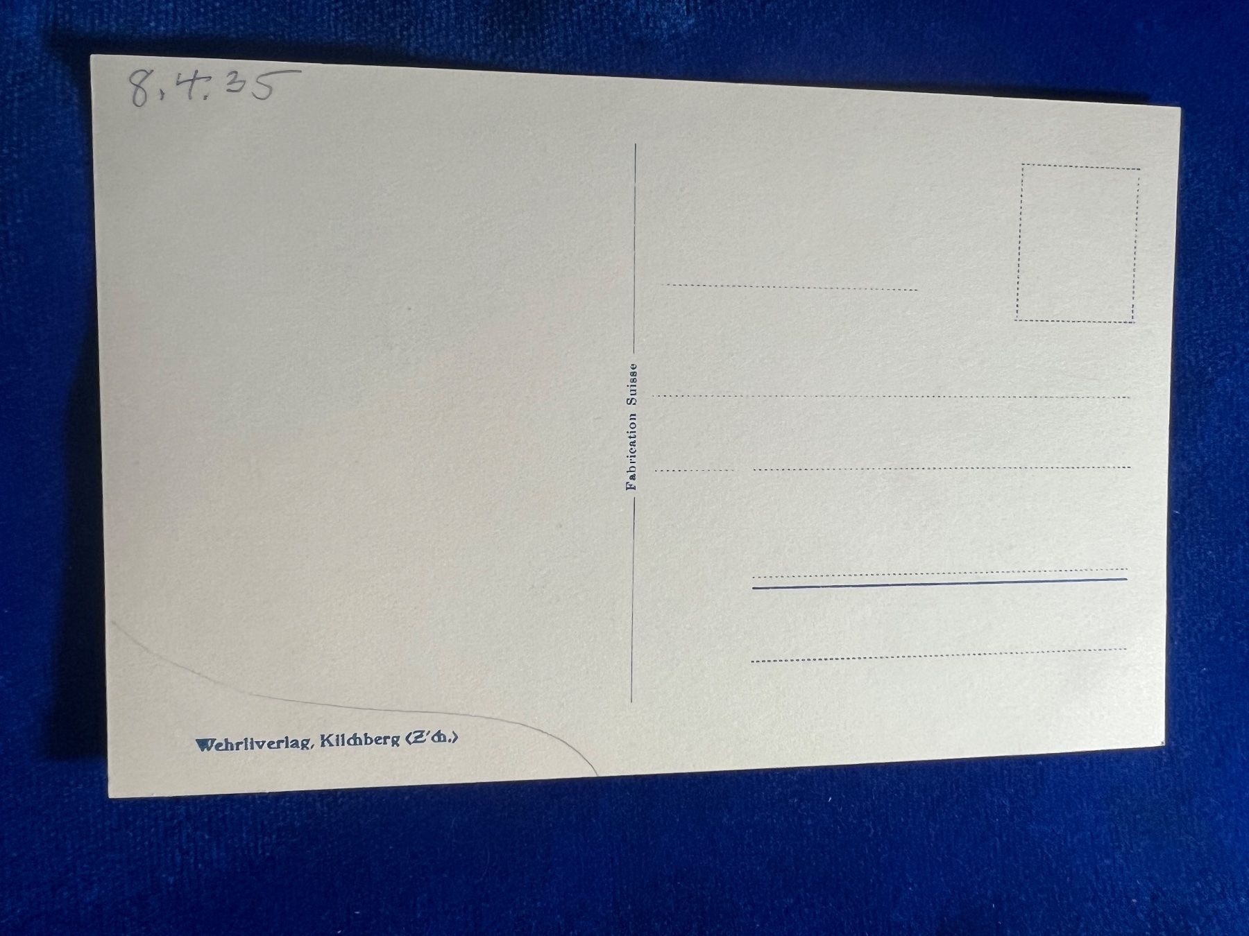 Cartoline postali: Alte Postkarte Chur und Calanda, 1935 – Usato da Hermetschwil-Staffeln venduto da militaria-schweiz 1