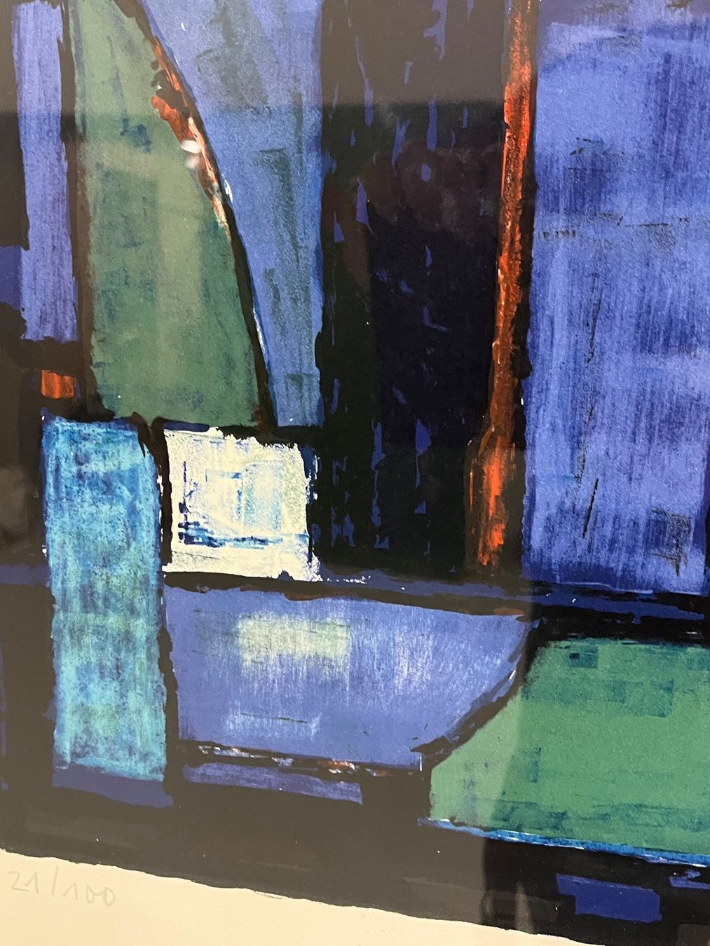 Dipinti: Lithographie Gerahmtes abstraktes Expressionismus-Kunstwerk – Usato da Basel venduto da PAUL_ART 3