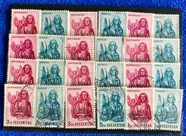 Nr.381 /382 Steckkarte mit Stempel   