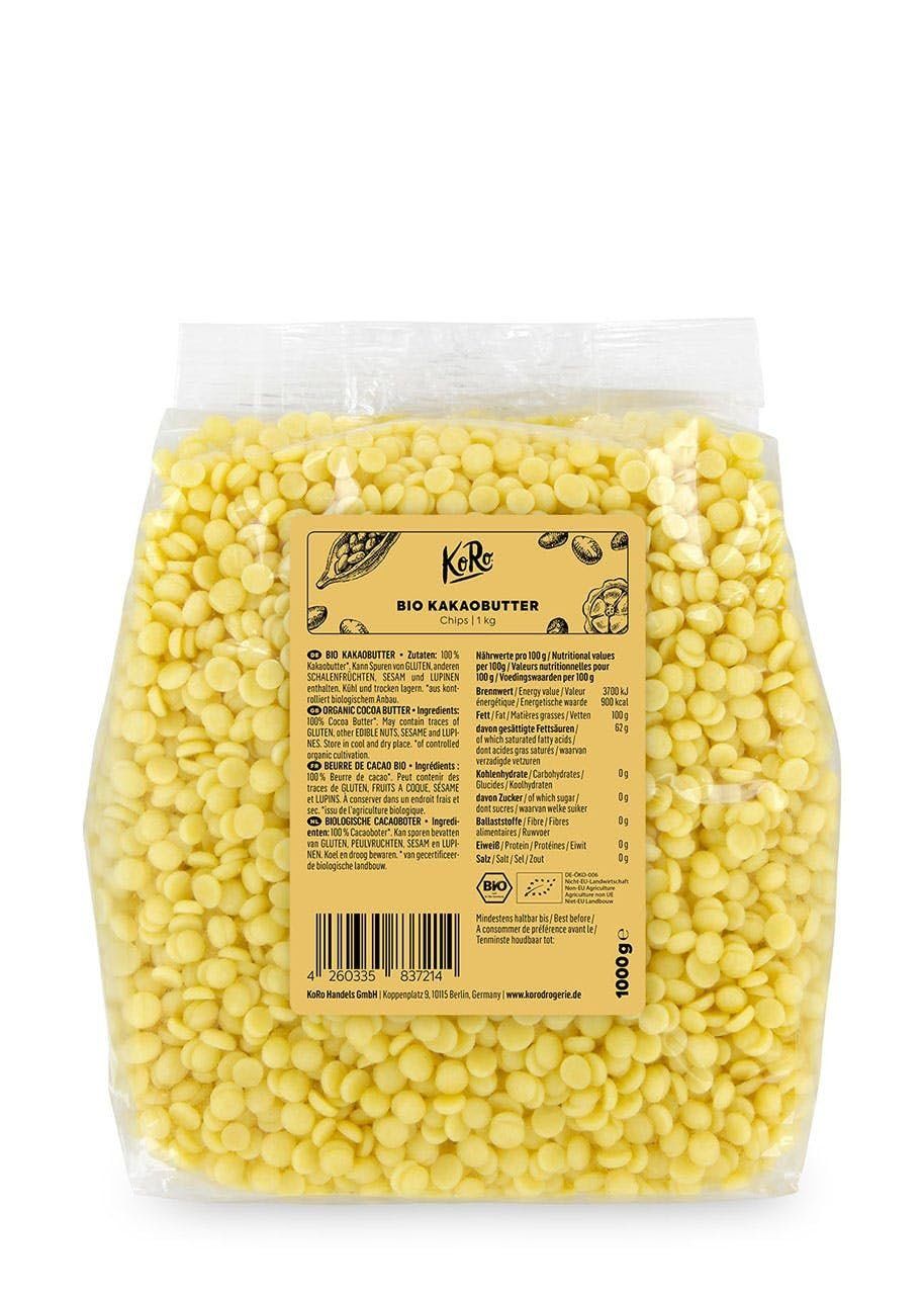 Cibi & Specialità: KoRo - Bio Kakaobutter Chips 1 kg – Nuovo e nell'imballaggio originale da Schiers venduto da Heluma