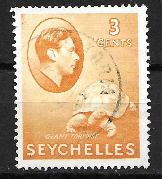 Tutti i francobolli: Seychellen 1938: Riesenschildkröte – Usato da Zürich venduto da Rainstamps