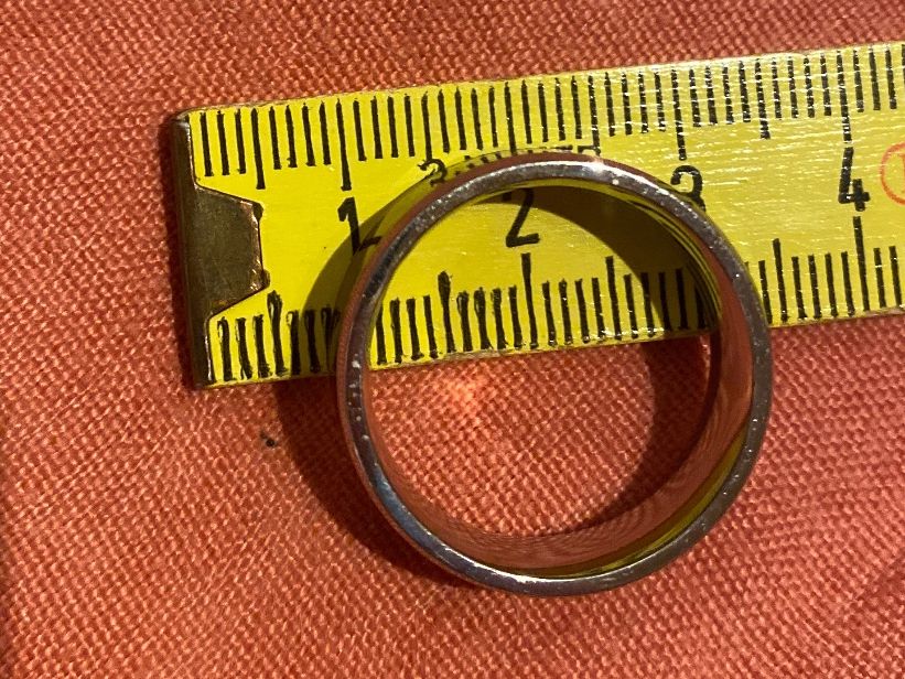 Anelli: Breiter FINGERRING / RING silberig/braun (Holzoptik) – Usato da Frauenfeld venduto da Boldi46 1