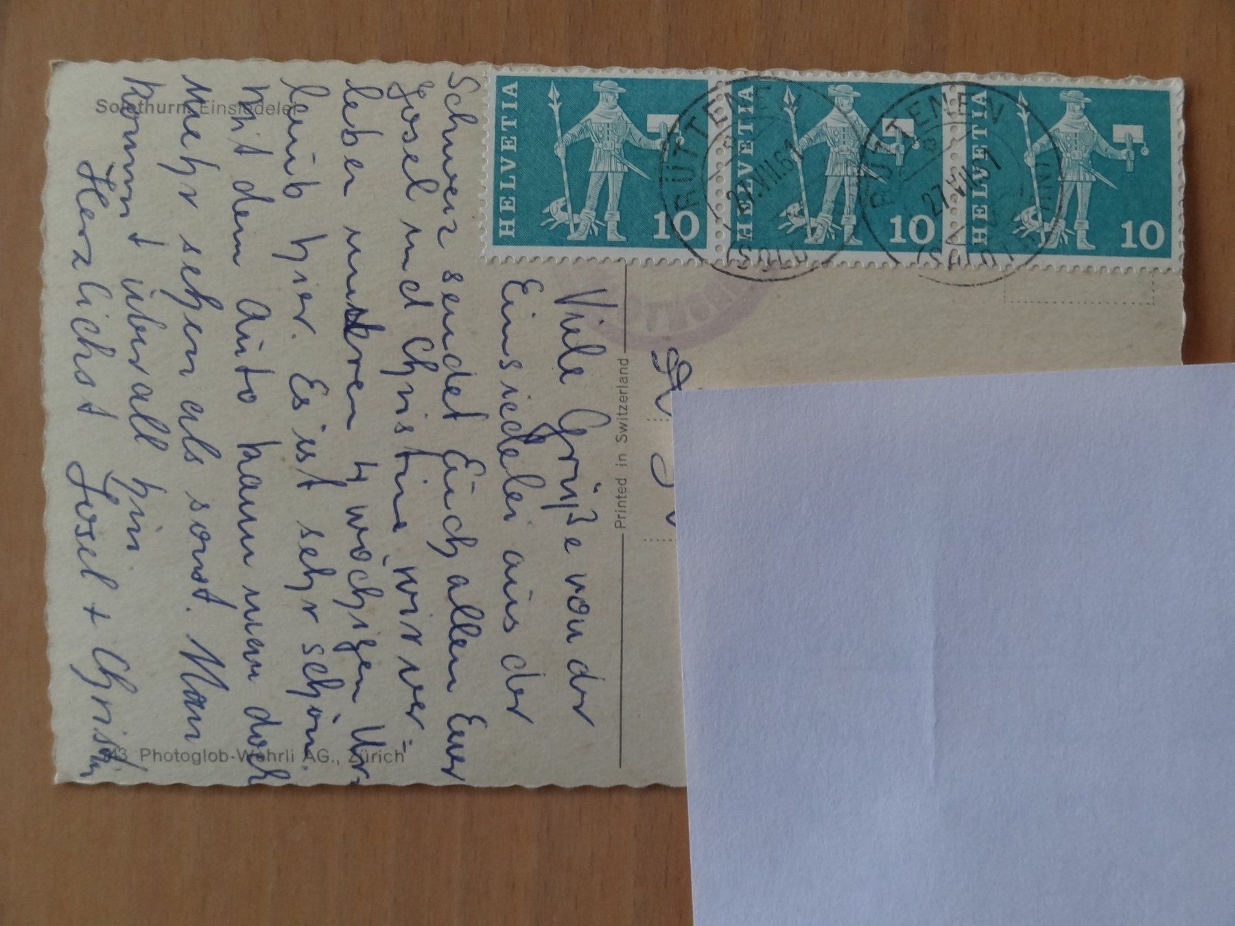 Cartoline postali: Solothurn - Einsiedelei - 1961 – Usato da St Léonard venduto da Riglin 1