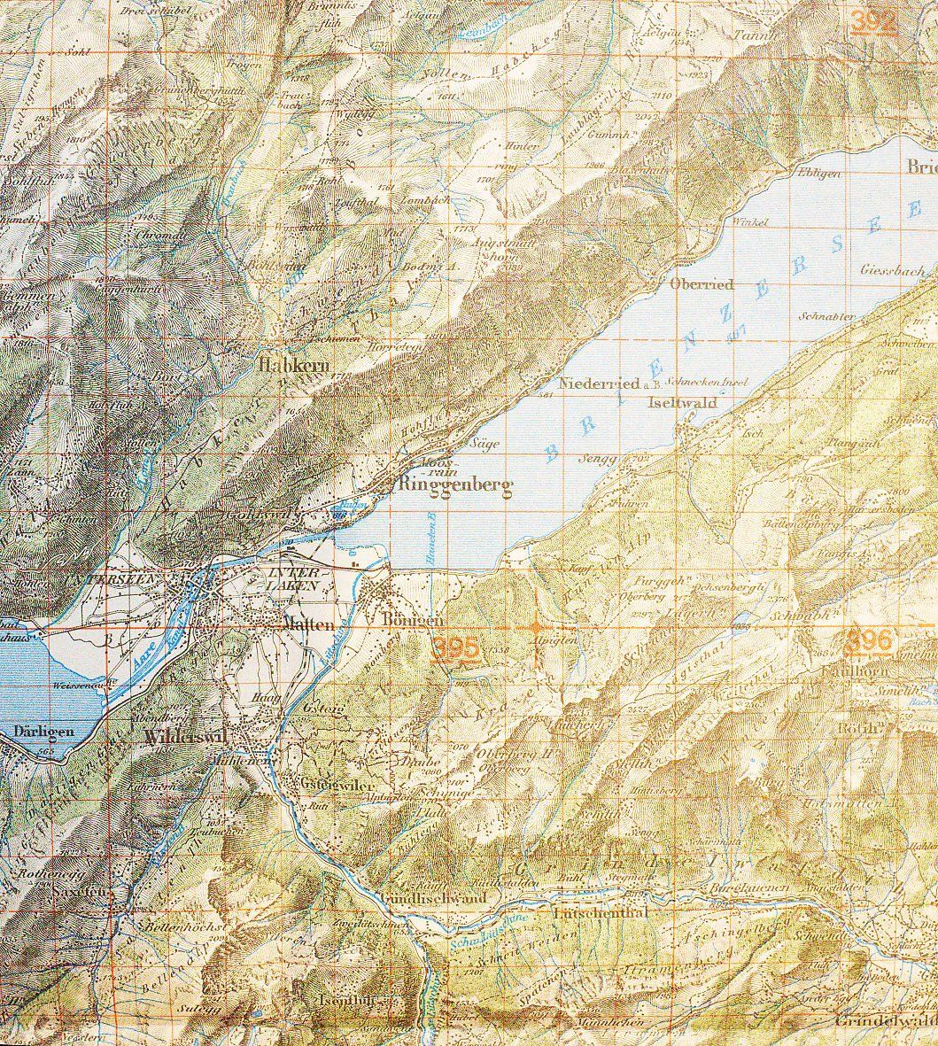 Cartine & Atlanti: Topographische Karte Thun 1934 – Usato da Bern venduto da Maccalvin 9
