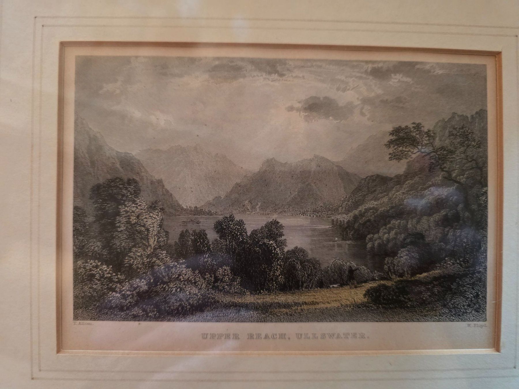 Incisioni: antiker Stich - Upper Beach - Ullswater - Allom Floyd – Usato da Walterswil BE venduto da Lonitti 1